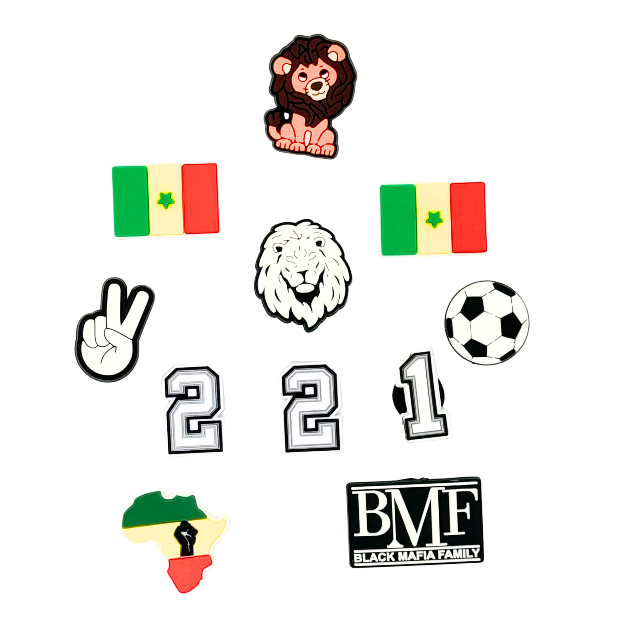 Pack of 9 Charms - Senegal