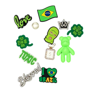 Pack of 11 Charms - Shiny Brazil