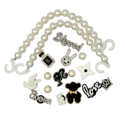 Pack of 17 Charms - Bling Black