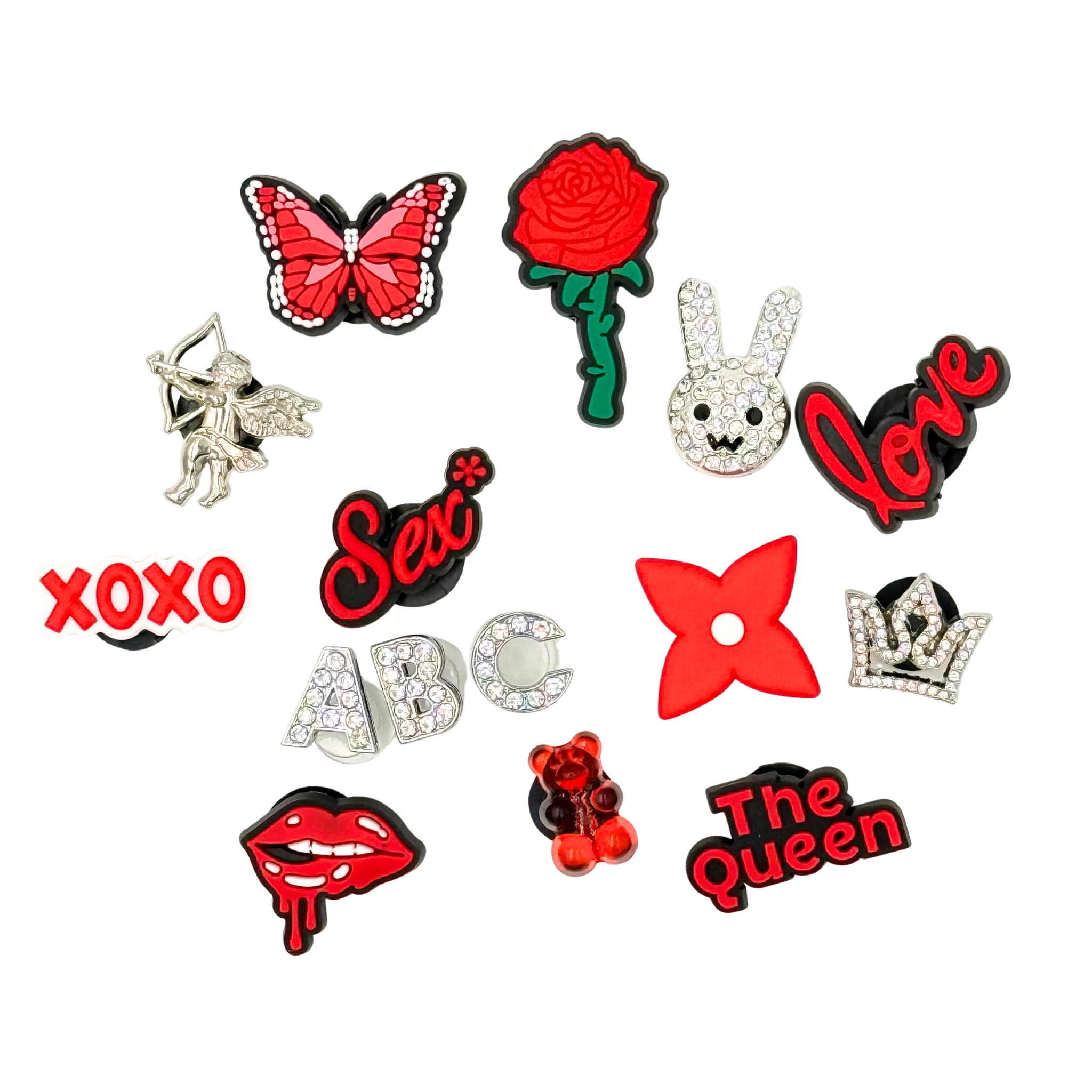 Pack of 15 Charms - Blaaze Red