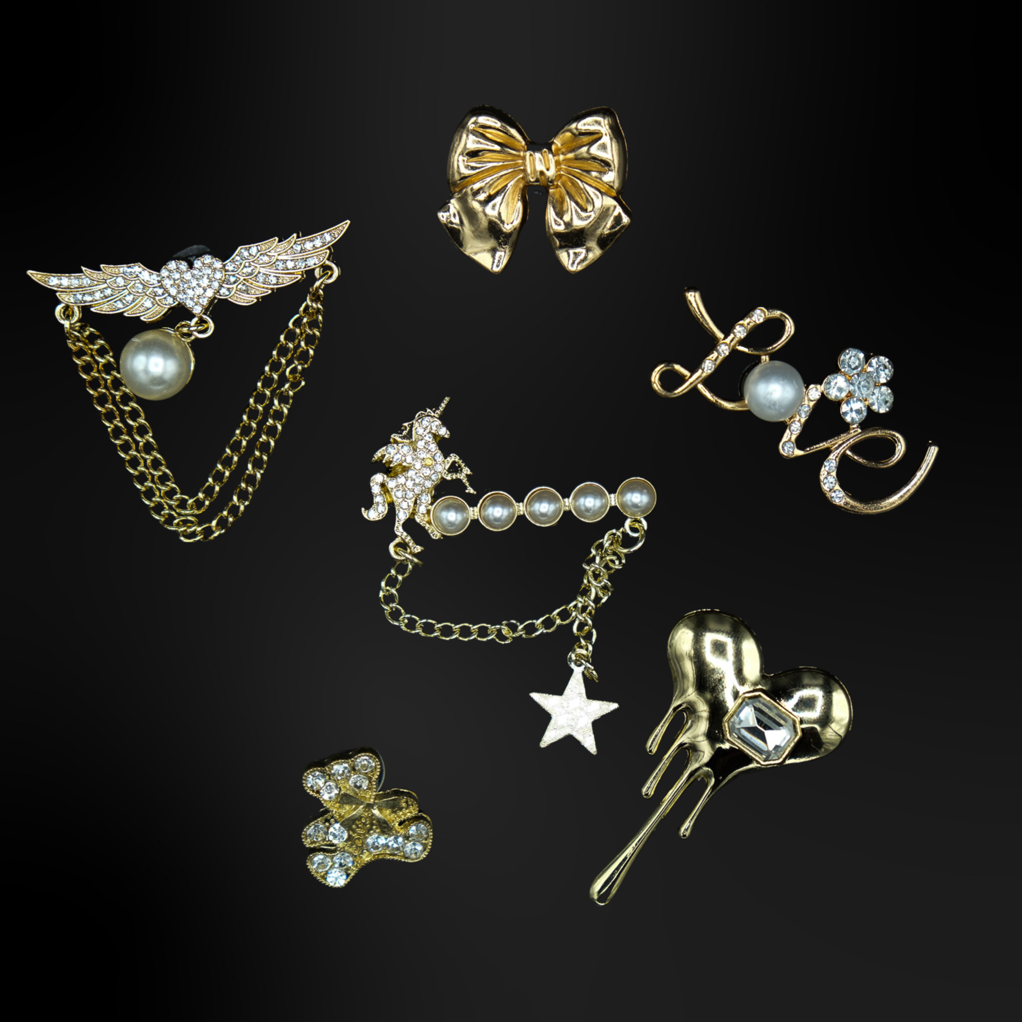 Clogs Charms - Metallic Gold 1