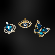 Clogs Charms - Blue Metallic