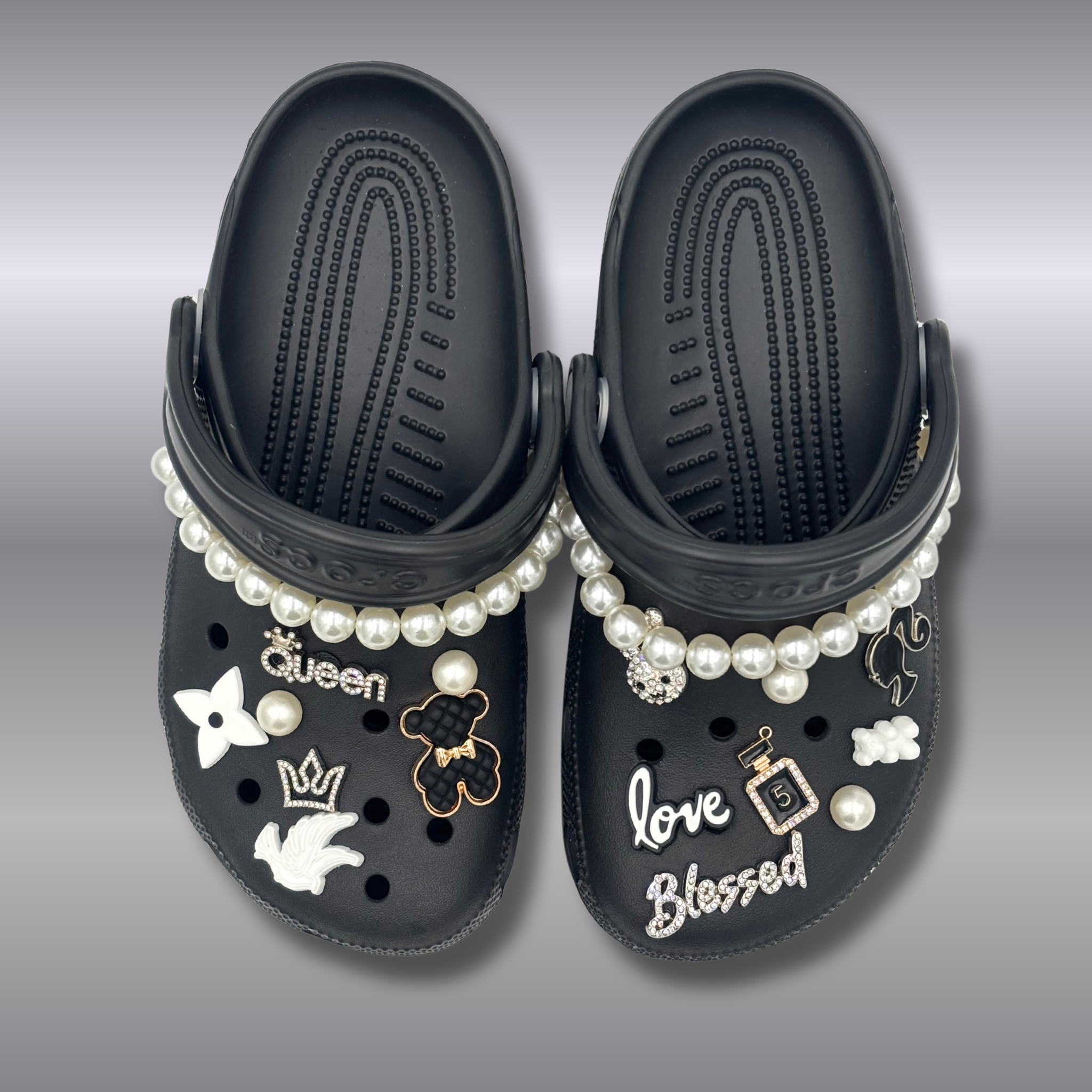 Bling Black Clogs
