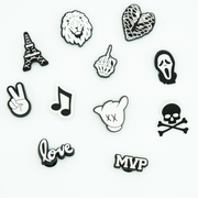 Clogs Charms - Black & White