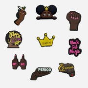 Clogs Charms - Black Power Girl