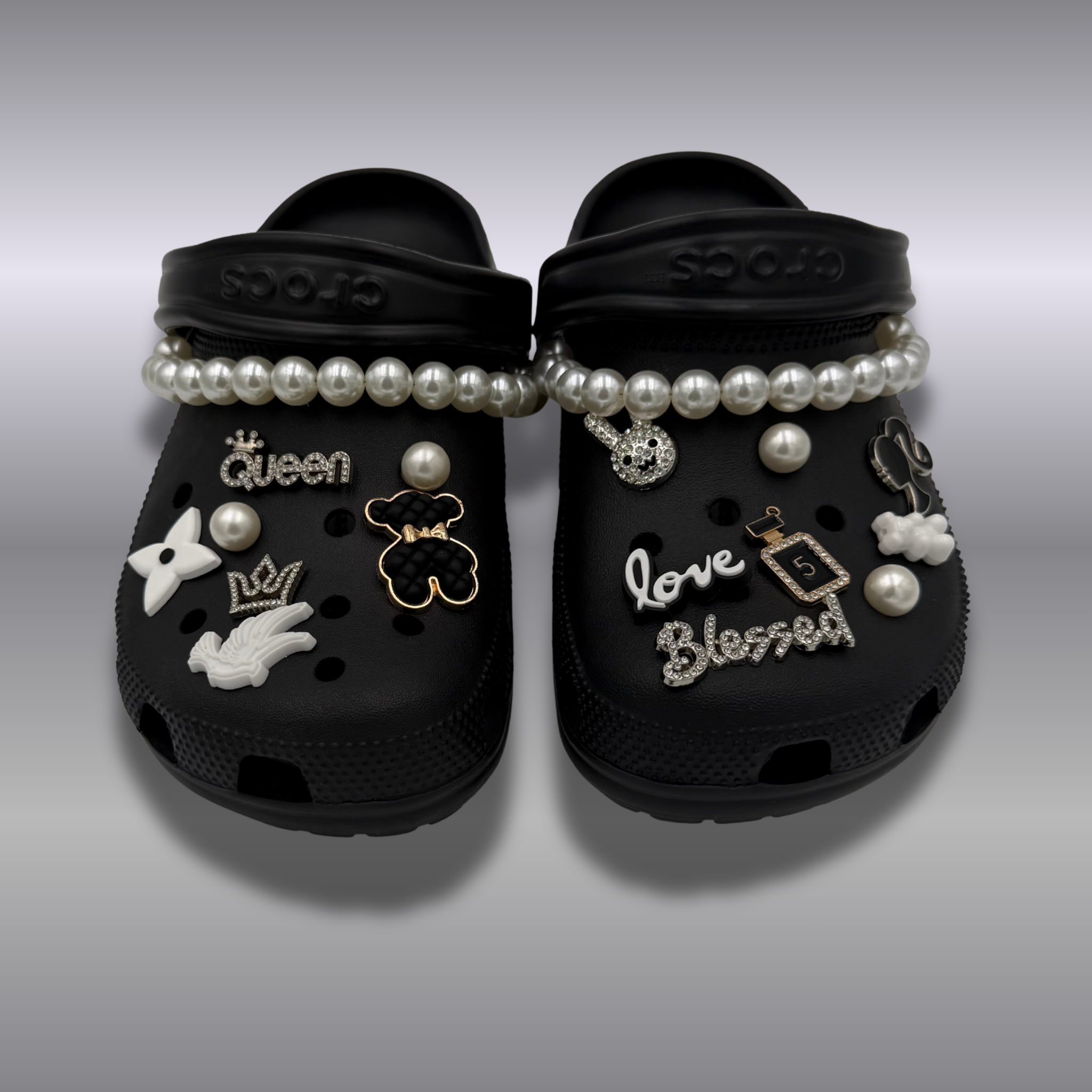 Bling Black Clogs