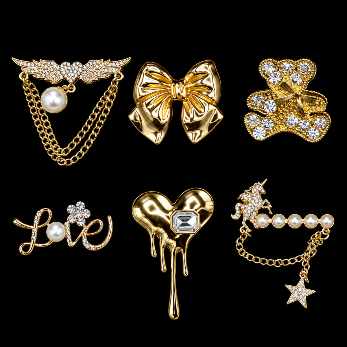 Clogs Charms - Metallic Gold 1