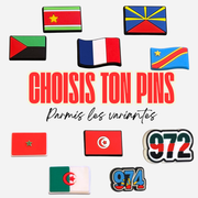 Pins for Clogs - Countries, Departments and Area Codes