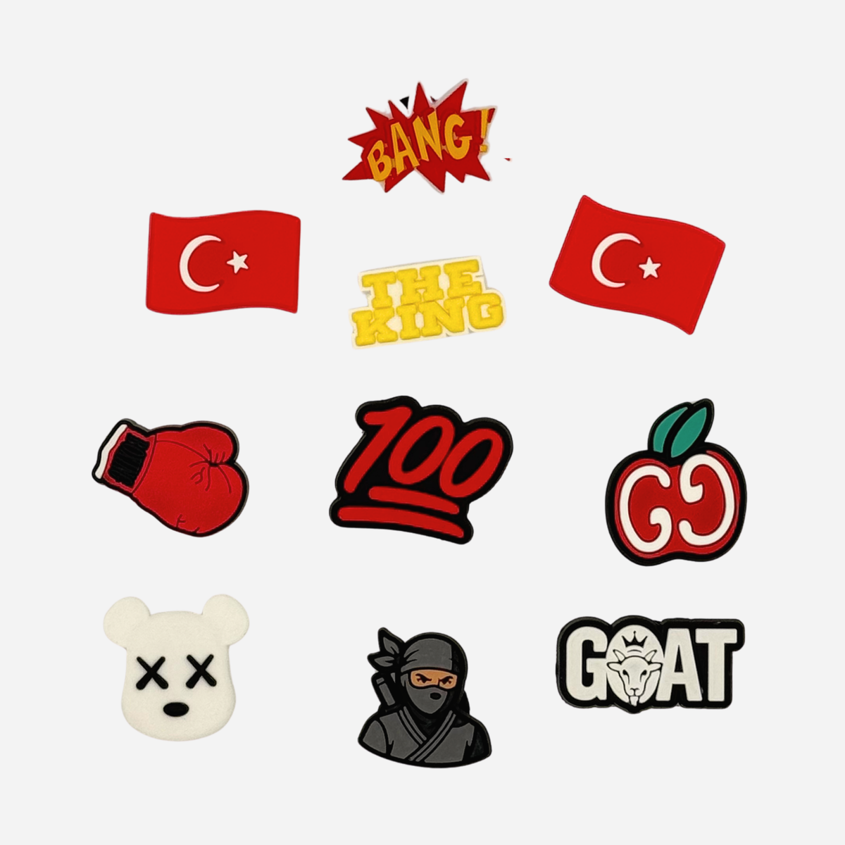 Pack of 10 Pins for Clogs - Türkiye