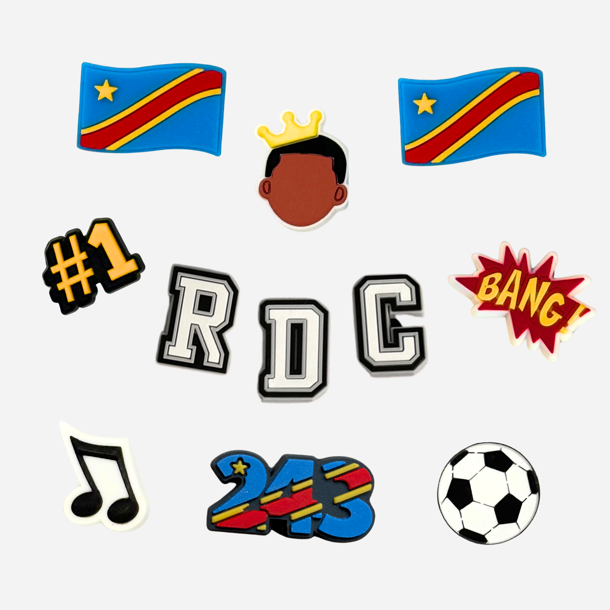 Pack 10 Charms - Congo Kinshasa