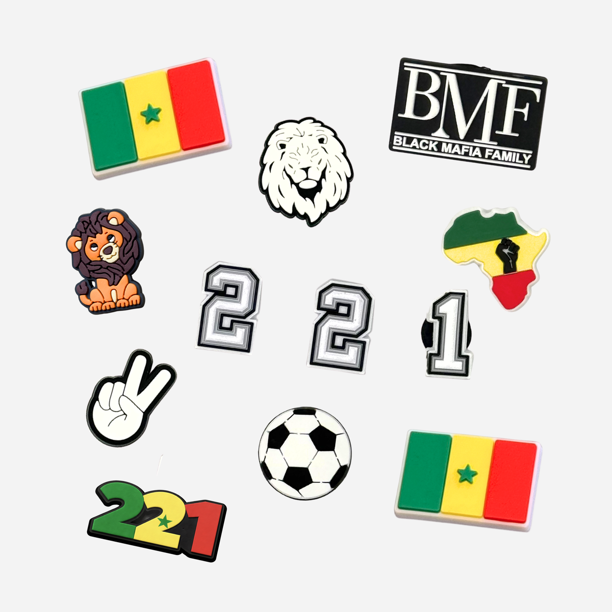 Pack of 9 Charms - Senegal
