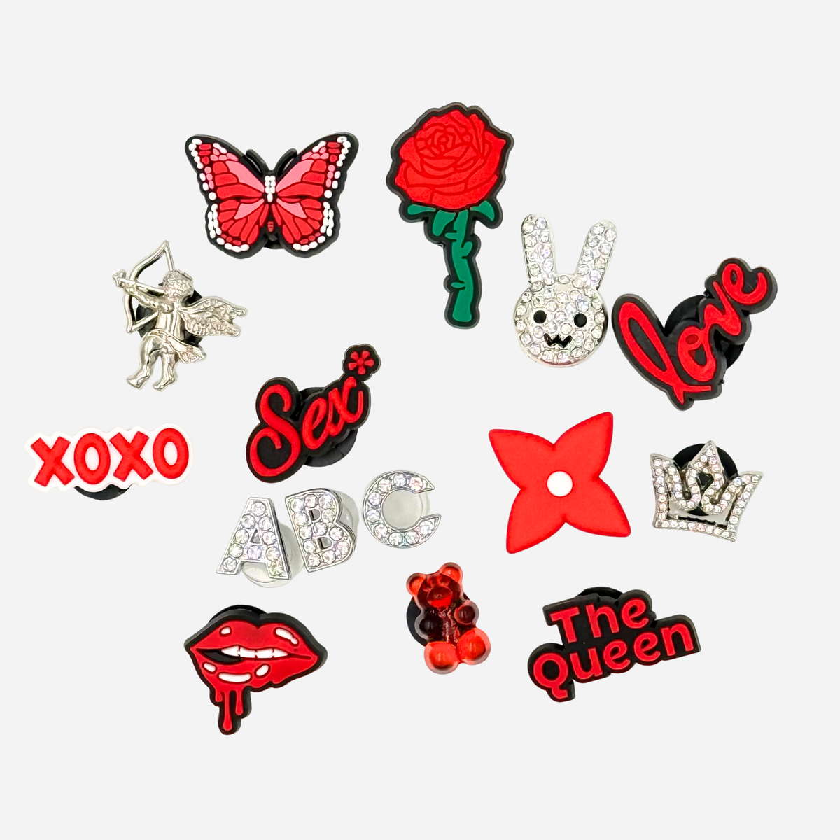 Pack of 15 Charms - Blaaze Red