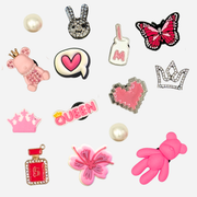 Pack of 16 Charms - Pink Queen