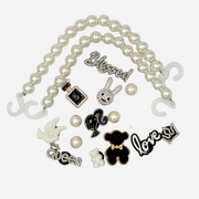Pack of 17 Charms - Bling Black