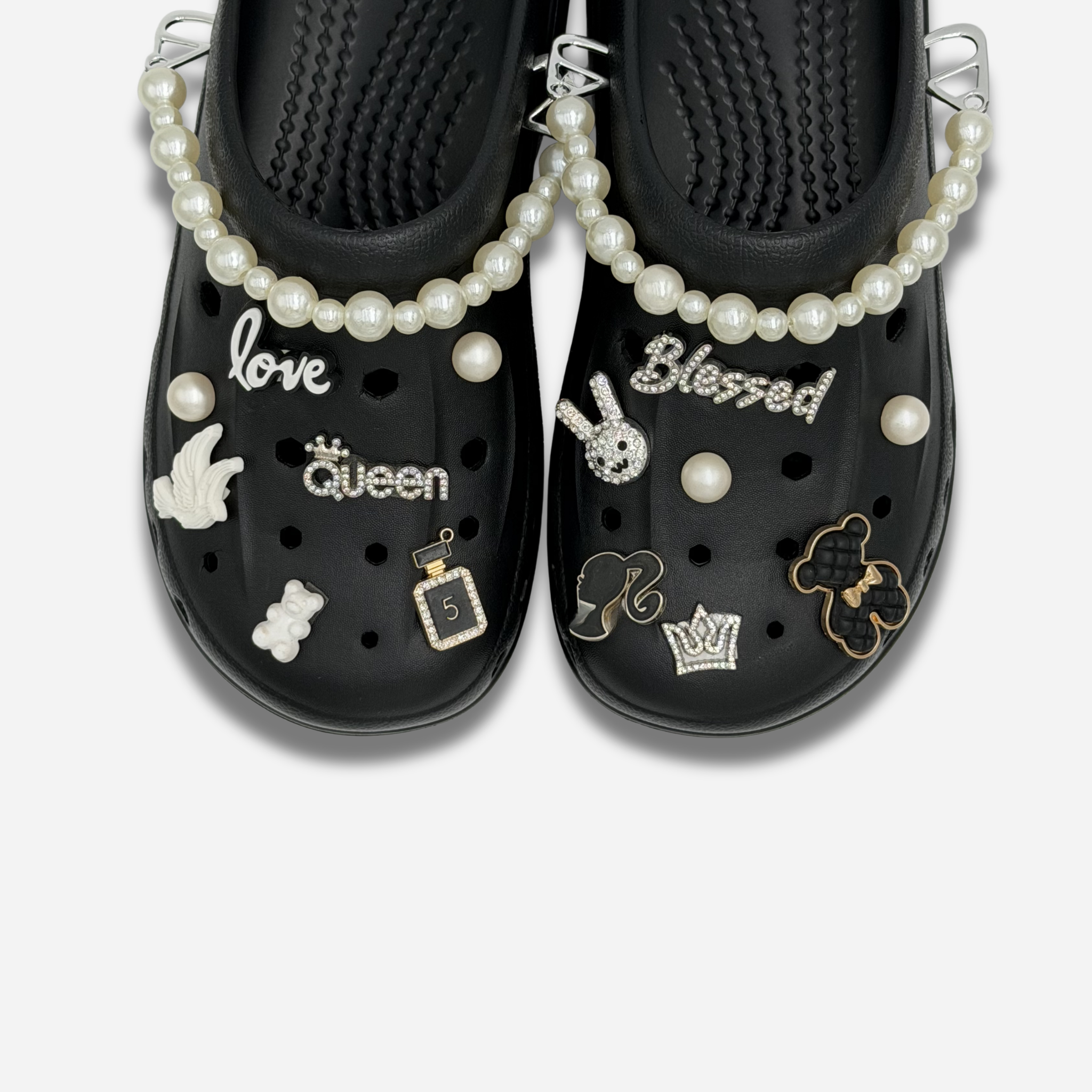 Pack of 17 Charms - Bling Black