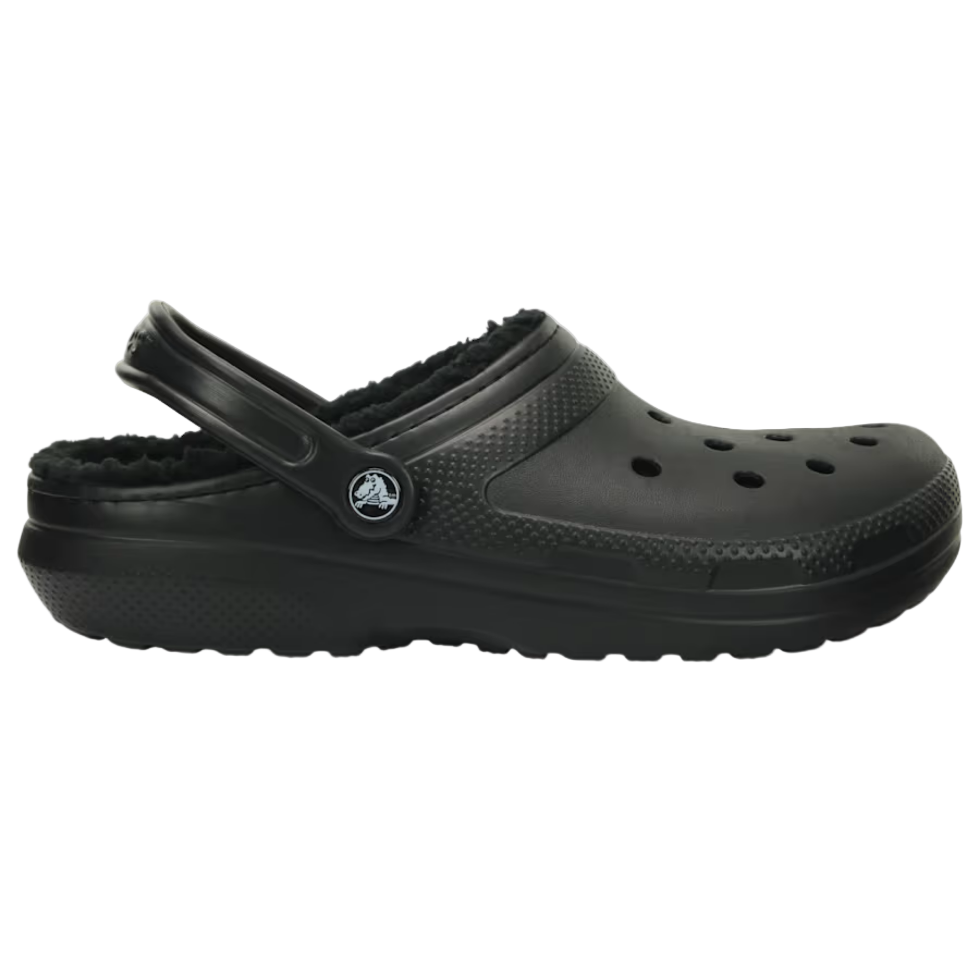 Black Fur Crocs