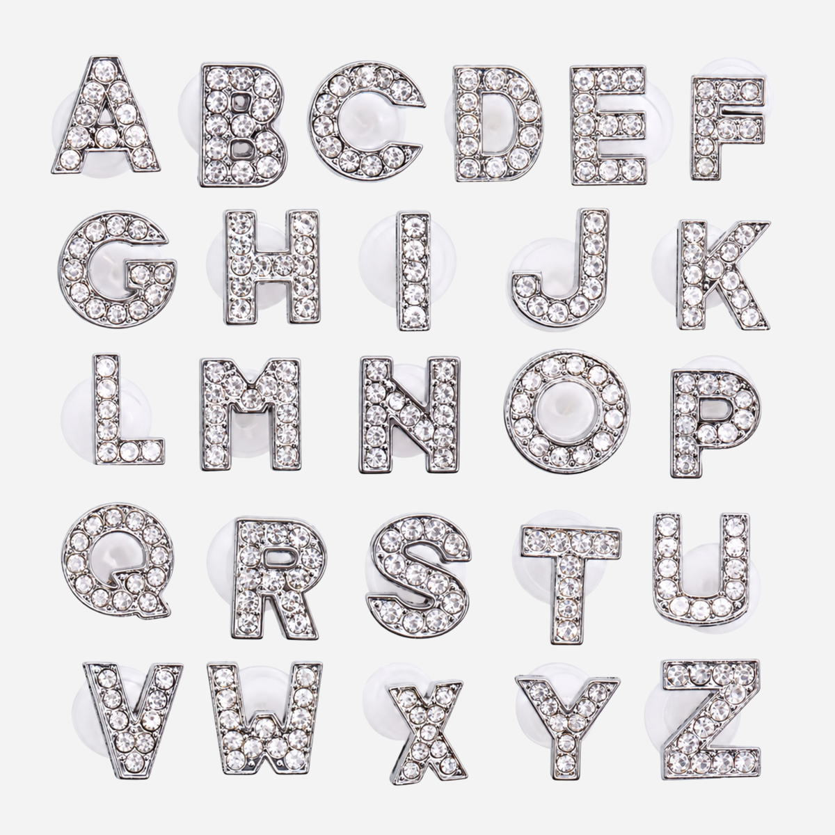 Clogs Charms - Metallic Letters