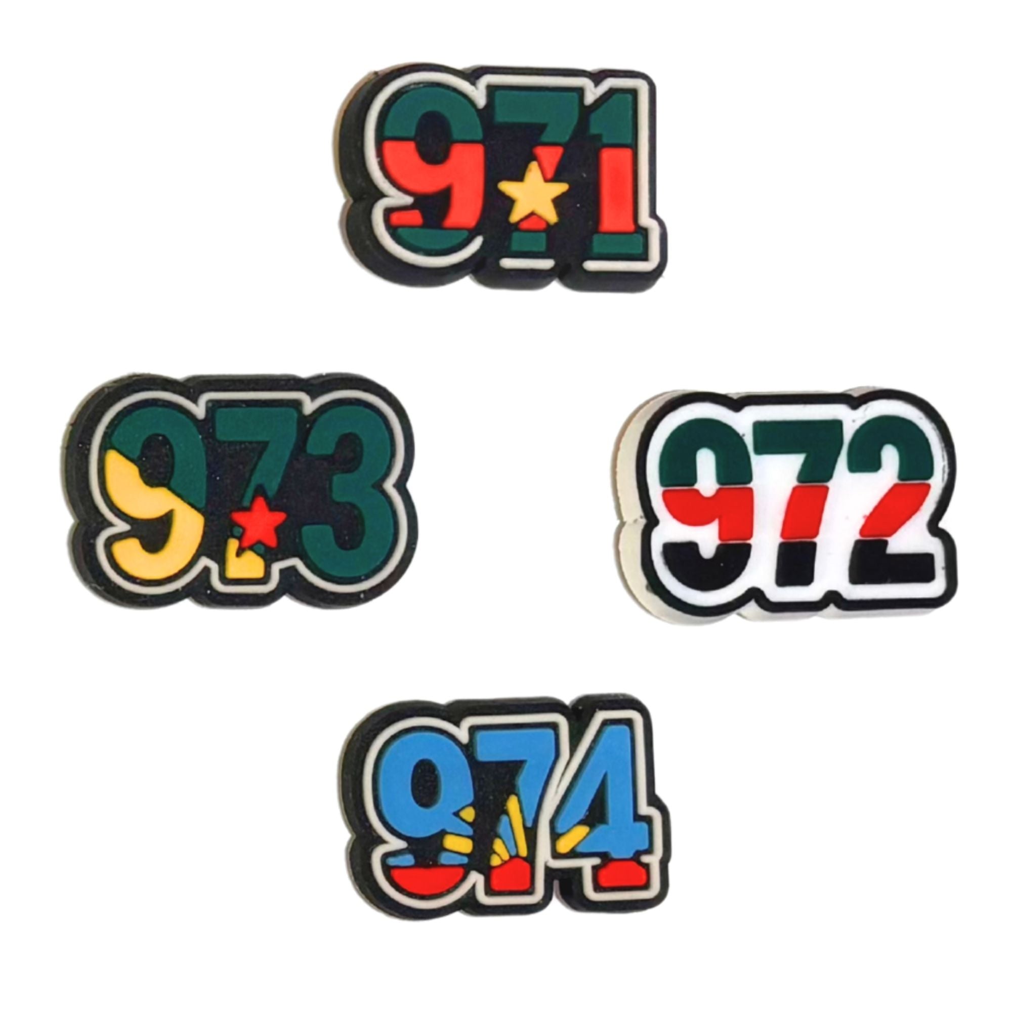 Pins for Clogs - French Overseas Departments and Territories