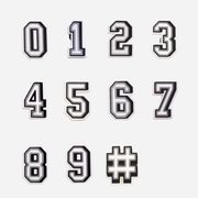Clogs charms - Numbers