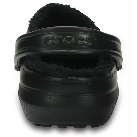 Black Fur Crocs