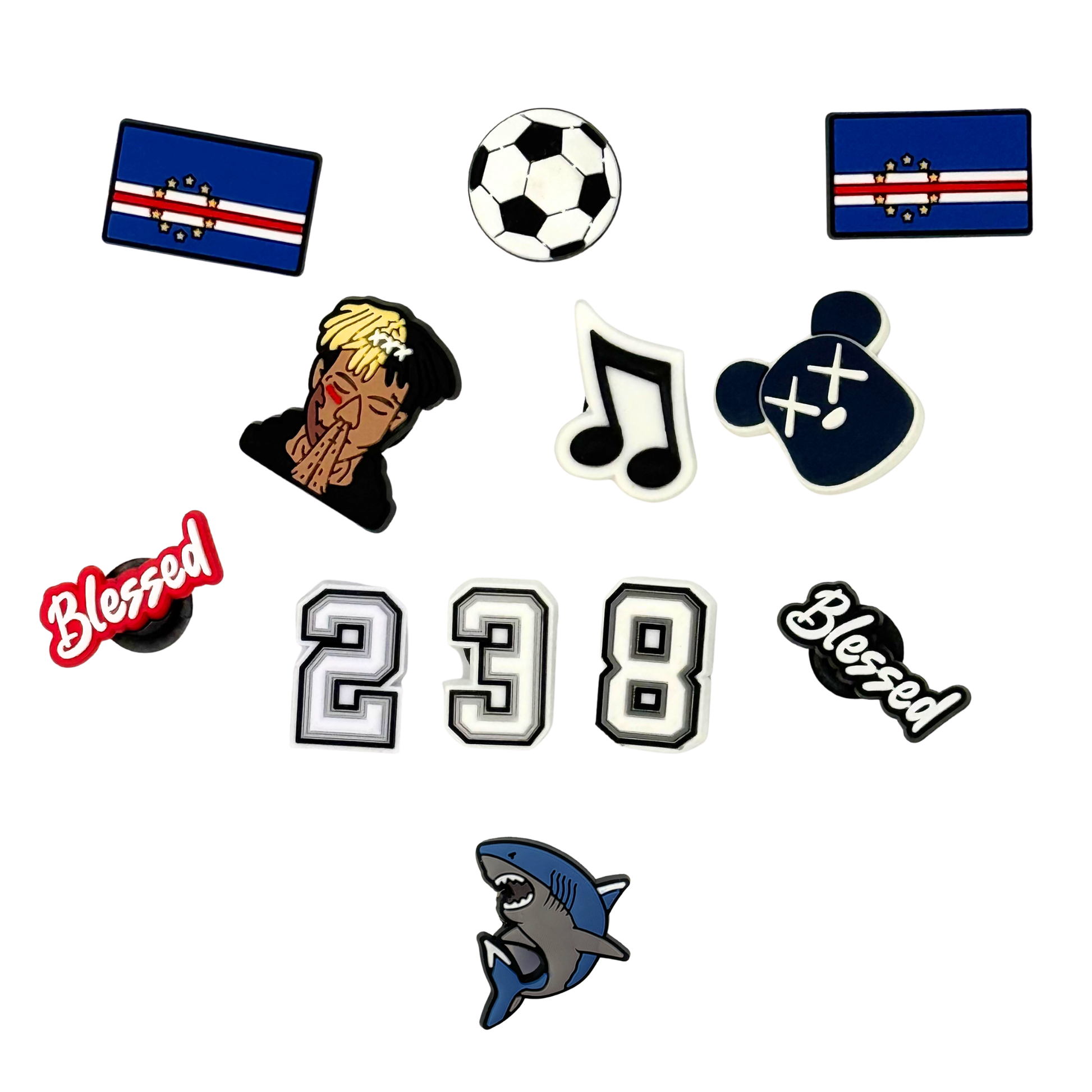 pins pour crocs cap vert 238 drapeau requin