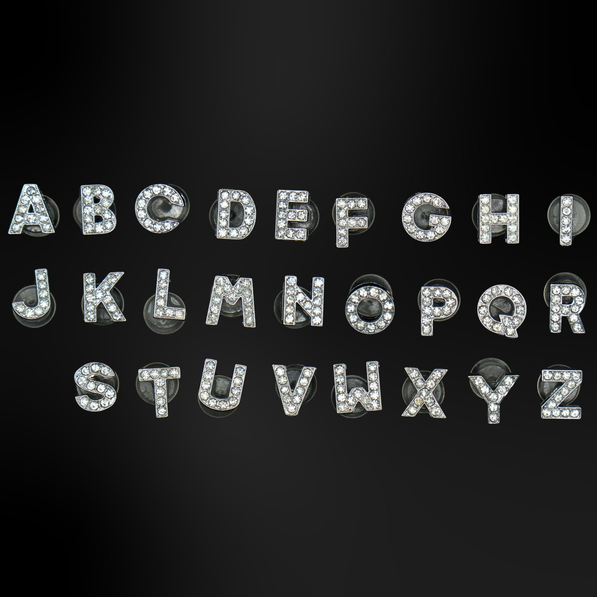 pins alphabet mettalic argent