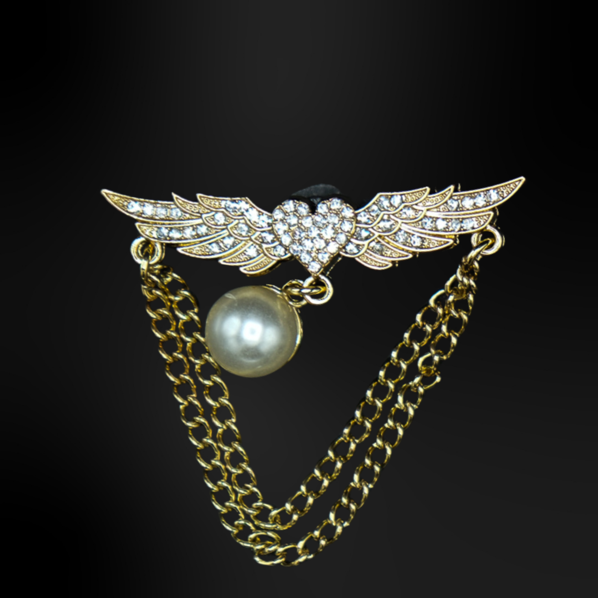 pins chaine coeur ailes