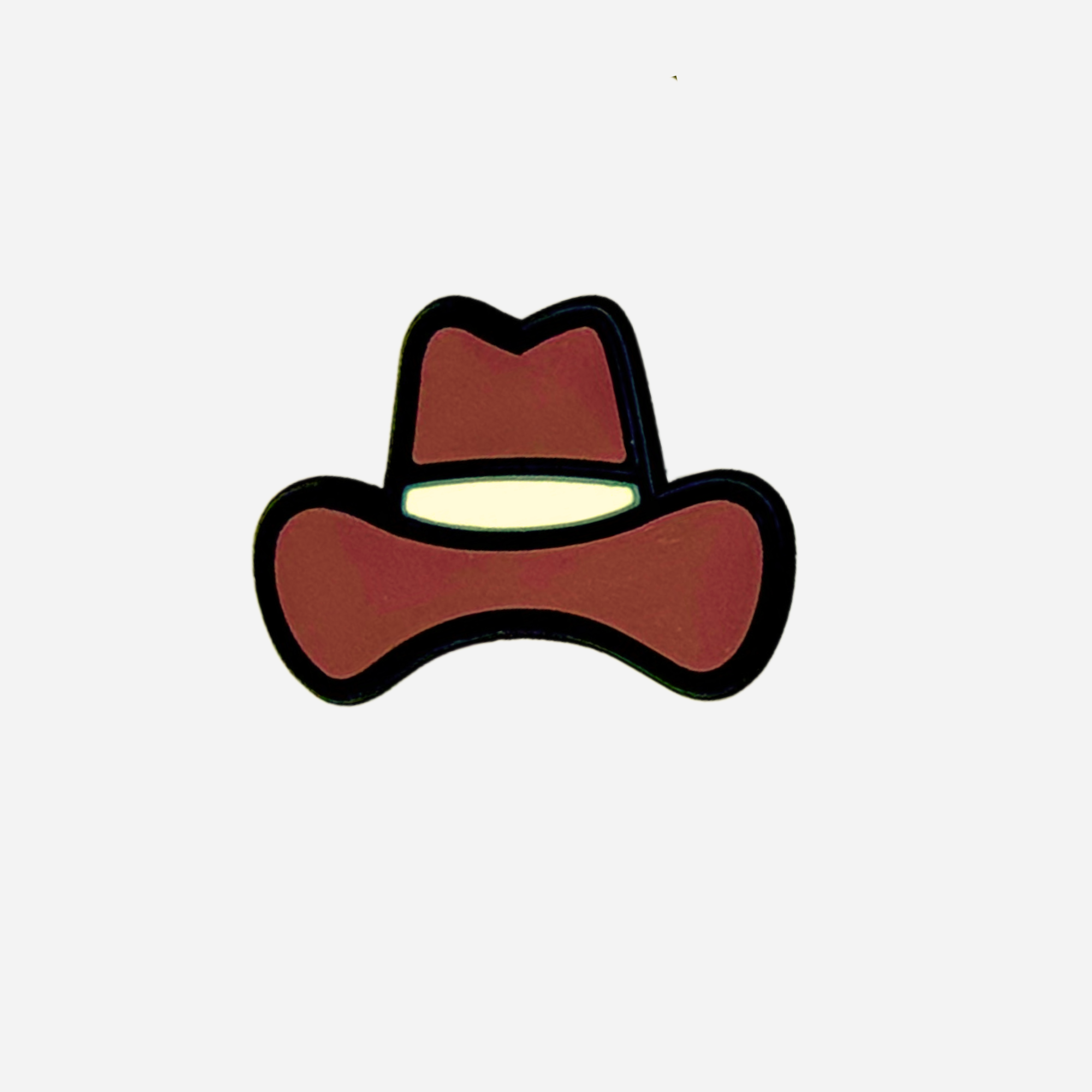 pins chapeau cowboy marron