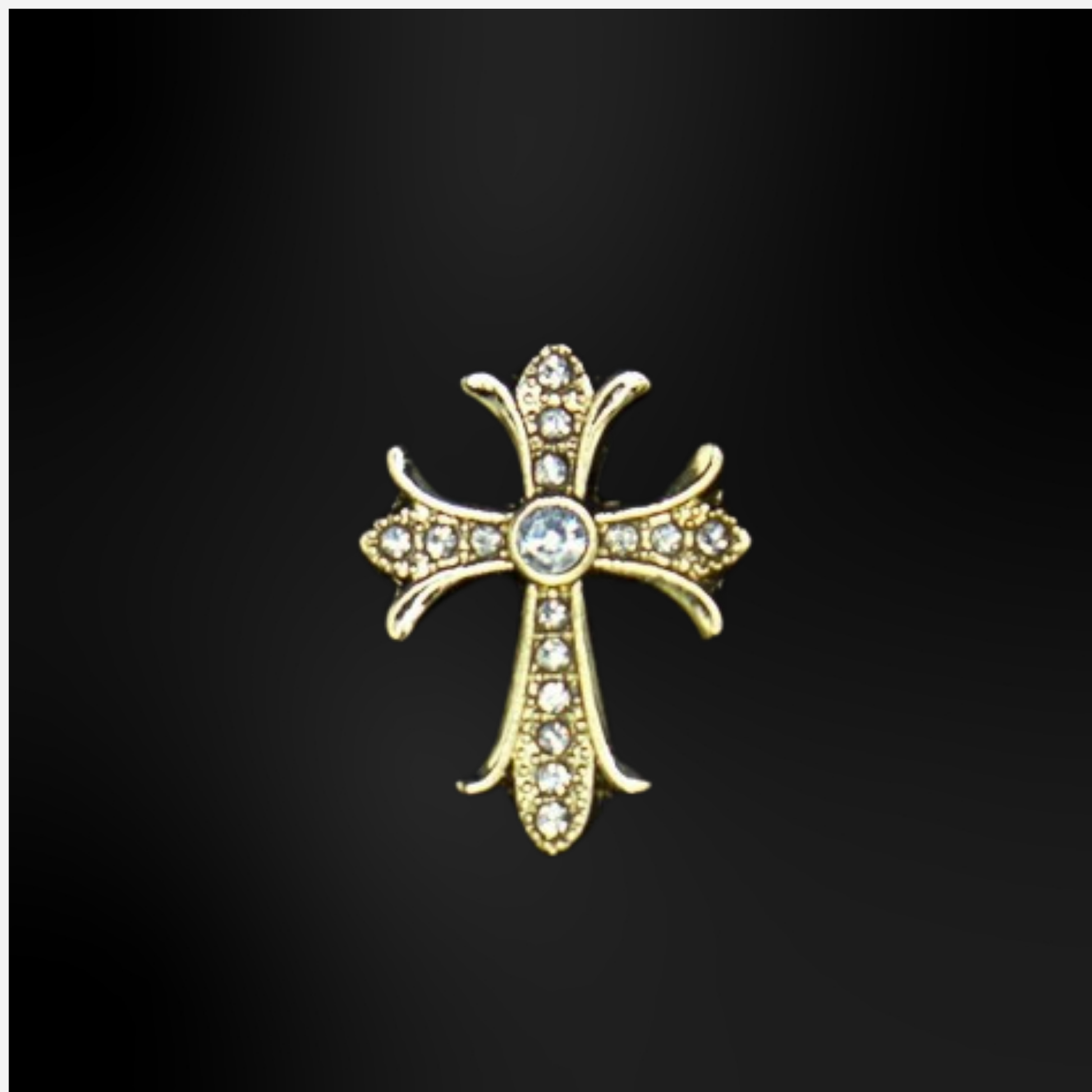 pins croix en or