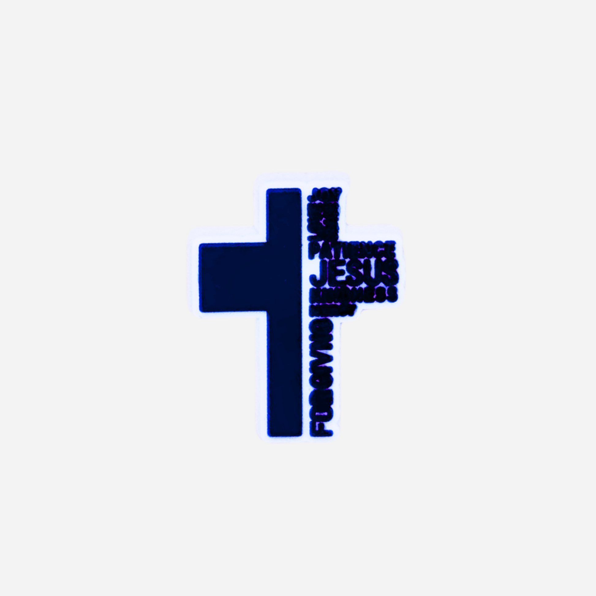 pins croix jesus noir et blanc