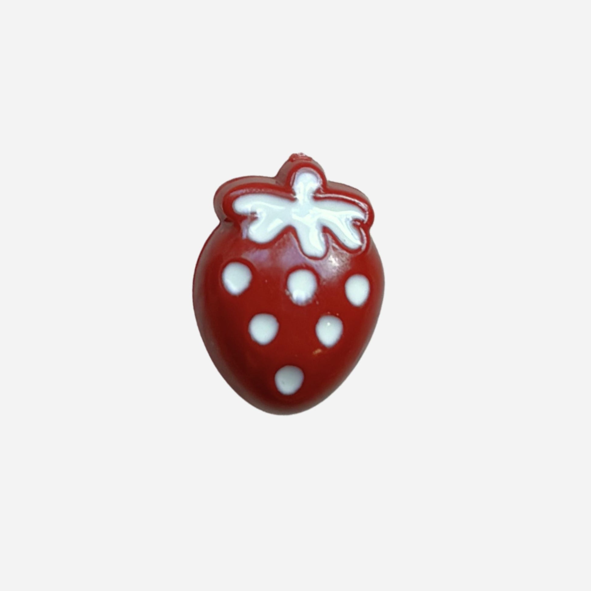 pins fraise resine rouge