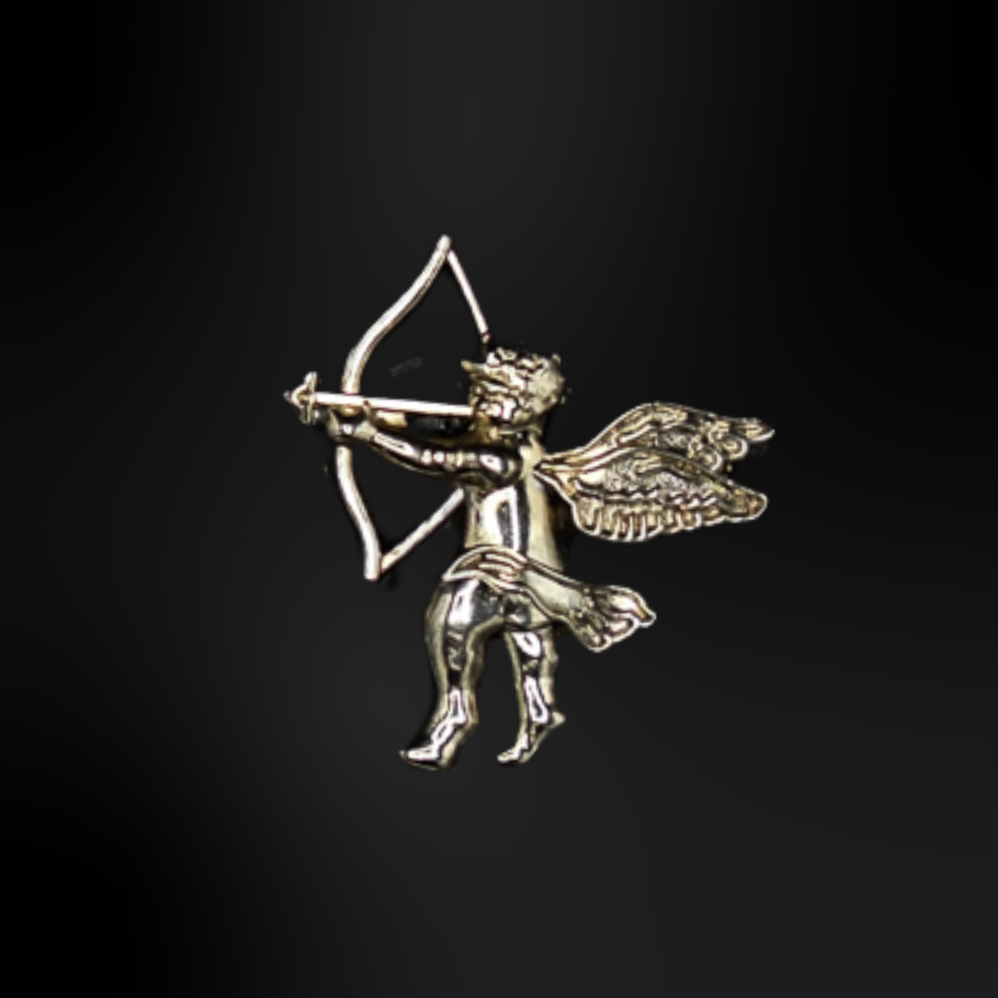 pins metallique cupidon argent