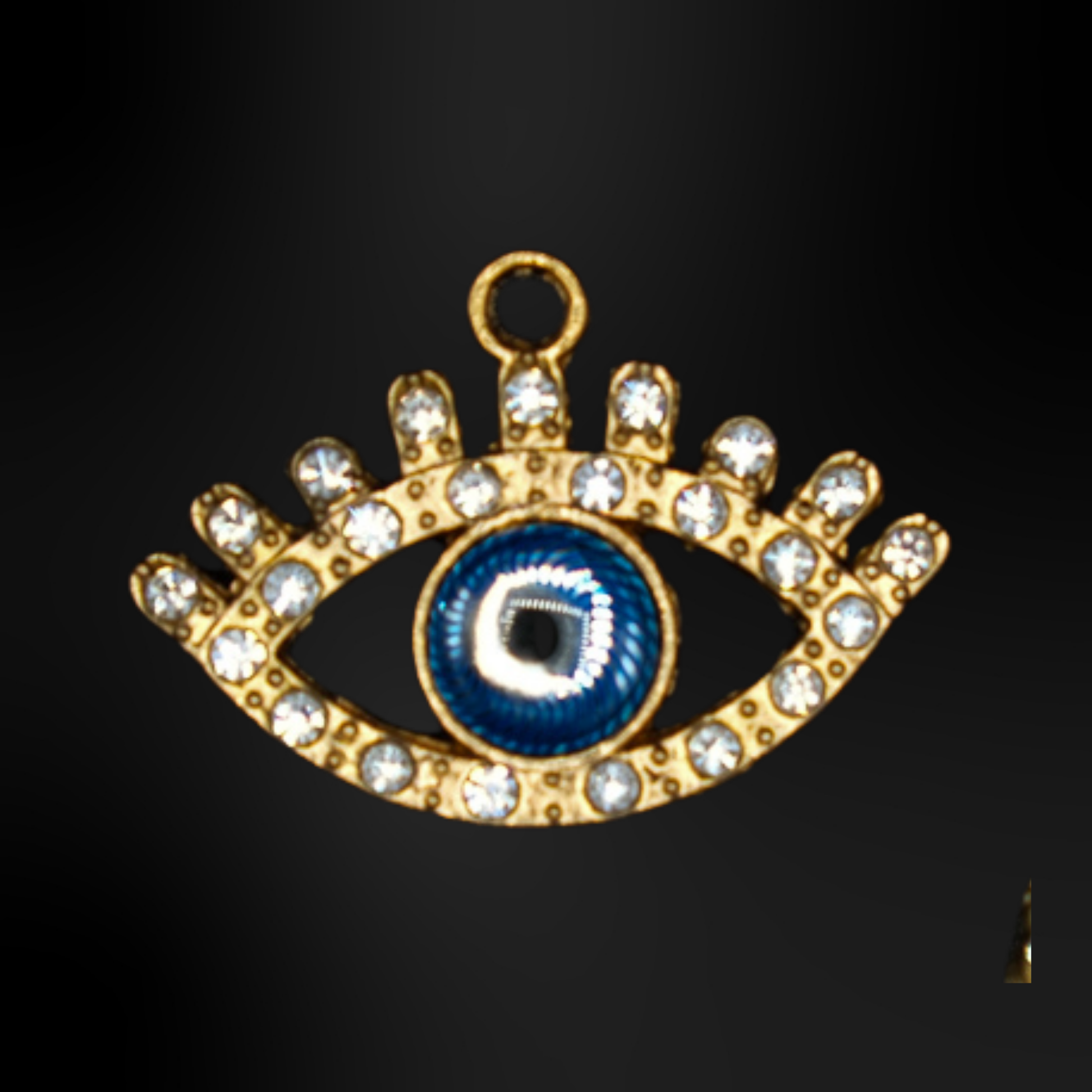 pins metallique oeil bleu