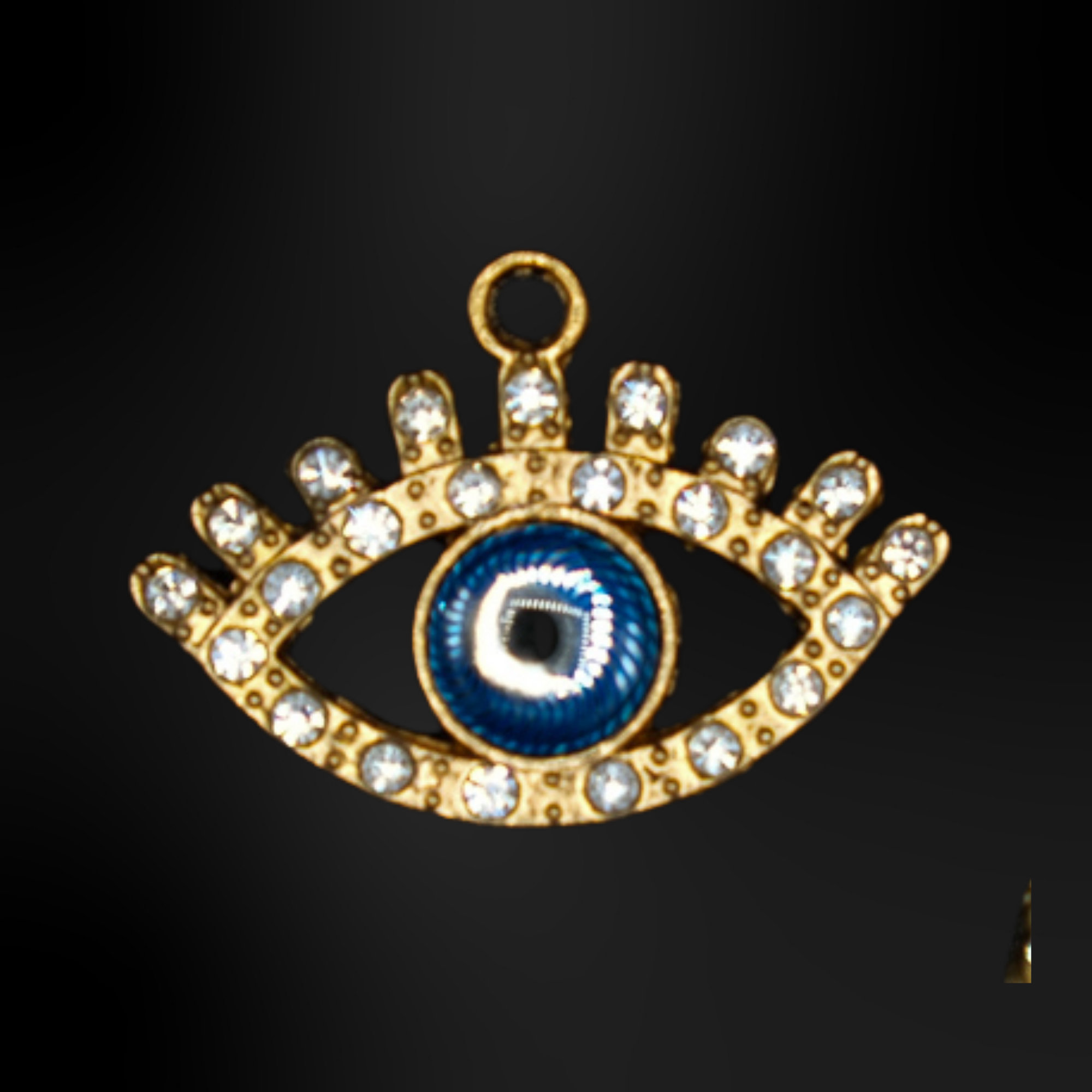 pins metallique oeil bleu