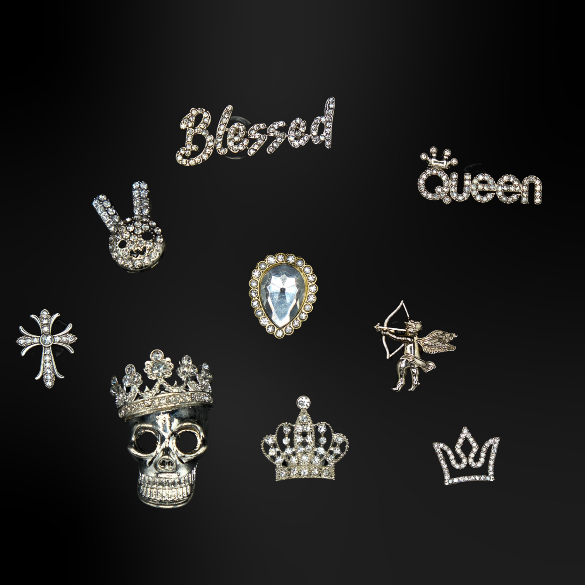 pins pour clogs metallique argent