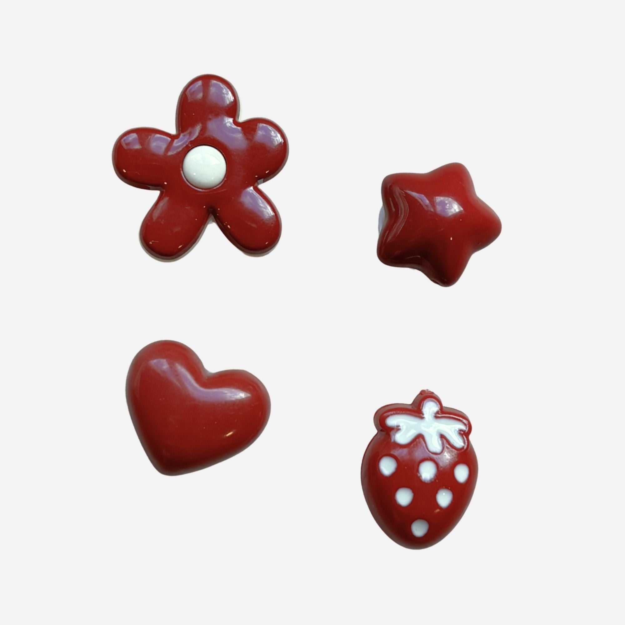 pins pour clogs resine rouge