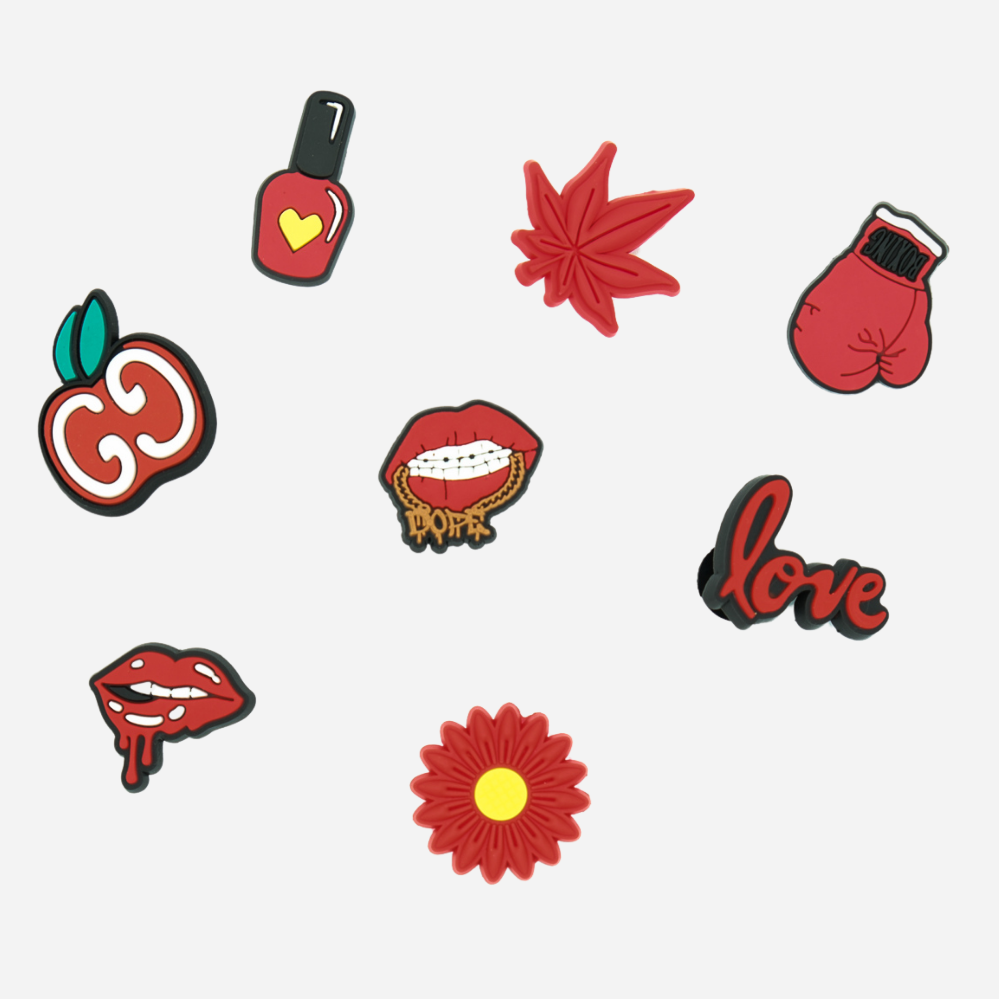 pins pour clogs rouge